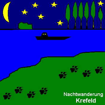 Nachtwanderung am Rhein
